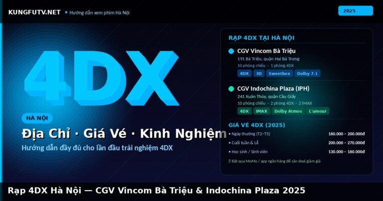 Rạp 4DX Hà Nội: Địa Chỉ, Giá Vé & Trải Nghiệm Chi Tiết (2025)