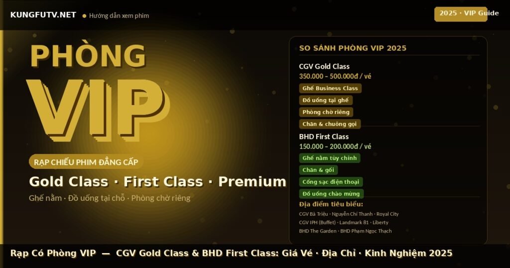 Rạp Có Phòng VIP: Top Phòng Chiếu Đẳng Cấp Nhất Việt Nam 2025